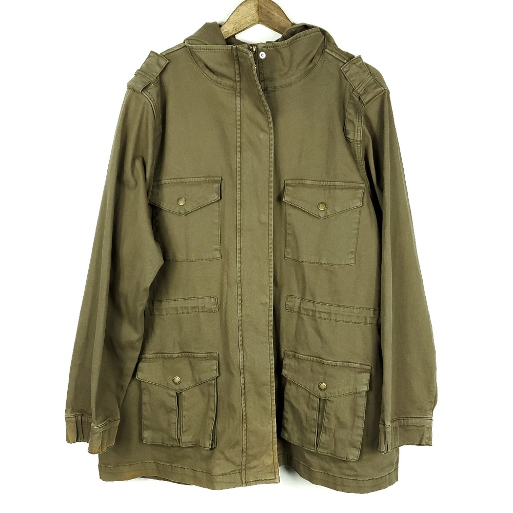 Tinsel Stitch Fix Chapleen Cargo Coat Olive Green - Picture 1 of 8